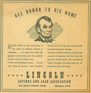 Lincoln Savings
                                                    and Loan
                                                    Association