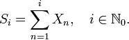 S_i=\sum_{n=1}^iX_n,\quad i\in{\mathbb N}_0.