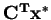 $ \mathbf{C^{T}x^{*}}$