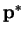 $ \mathbf{p^{*}}$