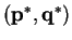 $ \mathbf{(p^*,q^*)}$