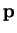 $ \mathbf{p}$
