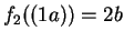 $f_2((1a)) = 2b$