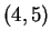 $(4,5)$