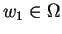 $w_1 \in \Omega$