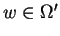 $w \in \Omega^\prime$
