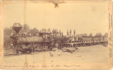 First train in Porterville, Tulare
                                Co. Cal. May 10th, 1888